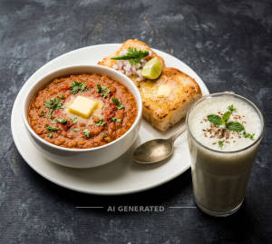 Pav Bhaji + Chaas