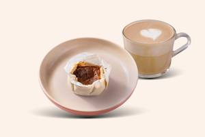 Choice of hot beverages and choice of cheesecake