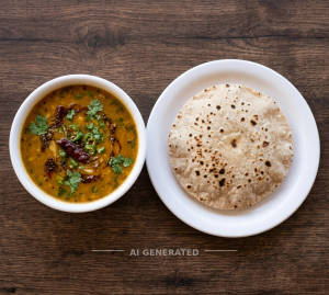 Dal Tadka + Roti (1 Piece)