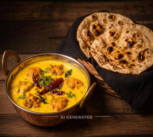 Kadhi Pakora + Tandooriroti (2 pieces)