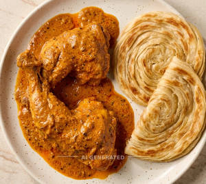 Chicken Chaap Gravy [2 Pieces] + Lachha Paratha (2 pieces)