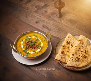 Dal Fry(Half) + Tawa Roti (1 Pieces)