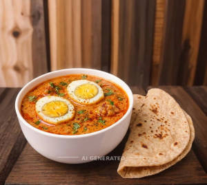 Anda Kurry + Tawa Roti (2 Pieces)