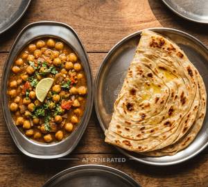 Chana Masala + Laccha Paratha (1 Piece)