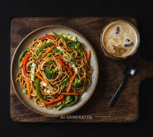 Veg Noodles + Cold Coffee