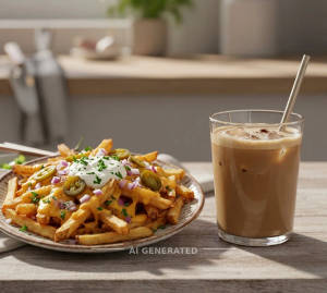 Loaded Fries + Cold Coffee