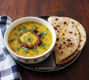 Dal (200 Ml) + Tava Roti (2 Pieces)