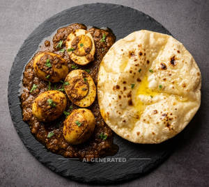 Egg Curry + Butter Phulka (1 piece)