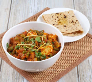 Paneer takatak + Tawa Roti (2 pieces)