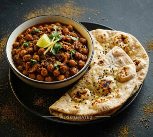 Chana Masala + Tandoori Roti (2 pieces)