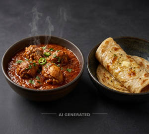 Chicken Masala + Butter Roti (1 piece)