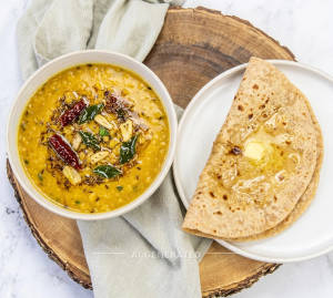 Dal Fry [250 G] + 1 Butter Roti (1 Piece)