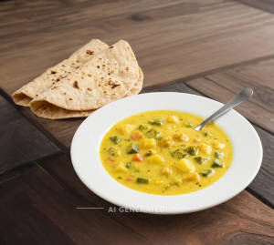Kadhi + Chapati (Roti) (2 pieces)
