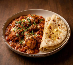 Chicken Masala + Tawa Butter Roti (2 Pieces)