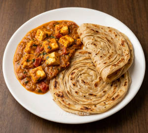 Paneer Masala + Lachha Paratha (1 pieces)