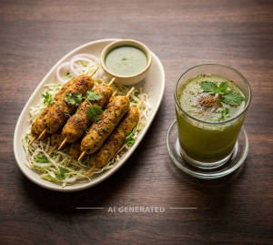 Veg Seekh Kebab + Fresh Jal Jeera