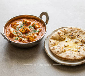 Paneer lababdar + Tawa butter roti (1 piece)