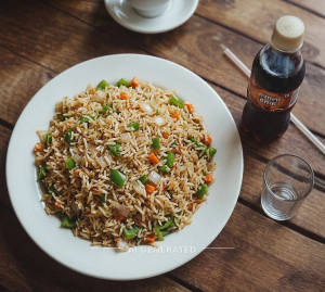 Veg Fry Rice + Masala Cold Drink