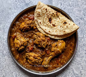 Chicken Masala + Tawa Roti (2 pieces)