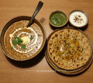 Dal Makhani + Aloo Paratha (1 piece)
