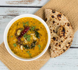 Dal Tadka + Tandoori Roti (1 piece)
