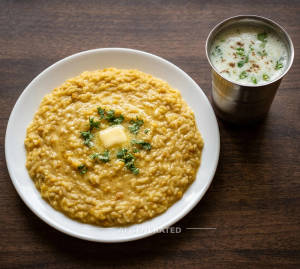 Butter Khichdi + Chaas