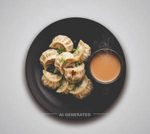 Steamed Momos Chicken + Normal Tea
