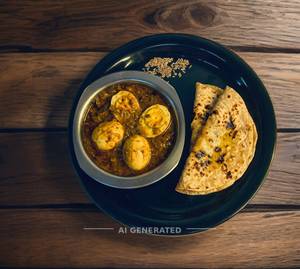 Egg Curry + Roti Tawa Butter (2 Pieces)