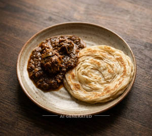 Hydrabad Chicken Masala Gravy + Special Parotta (1 Piece)
