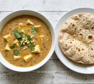 Dal Paneer + Tawa Roti (1 Piece)