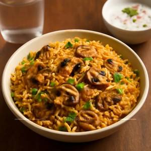 Mushroom biryani