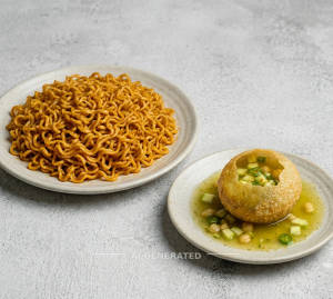 Maggi Masala Plain + KACHA AAM PANI PURI (1 piece)