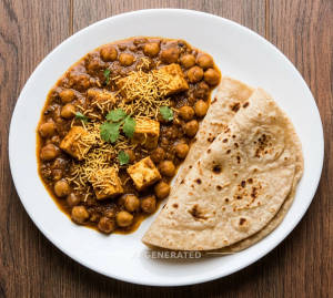 Chole Paneer Masala + Tawa Roti (2 pieces)