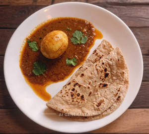 Egg Curry [1 Egg] + Chapati [2 Pieces]