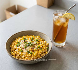 Corn Cheese Maggi + Nestea Lemon Iced Tea
