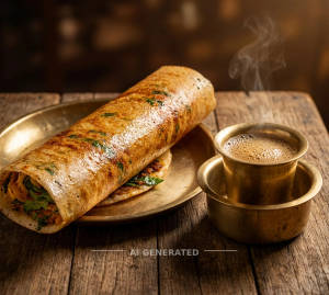 Rocket mysore dosa + Hot filter coffee