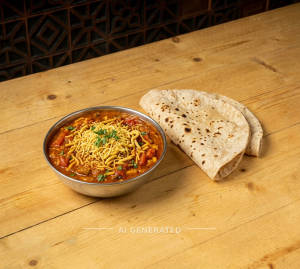Sev tamatar + Tava plain roti (2 pieces)