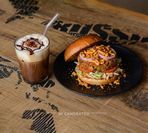 Urban Kurkure Burger + Cold Coffee