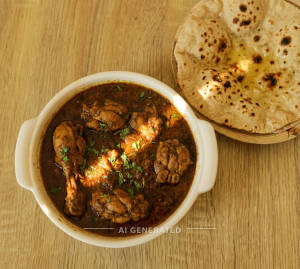 Chicken Bagdadi + Chapati (1 piece)