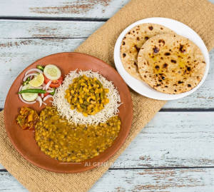 Dal Chawla + Tawa Roti (2 pieces)
