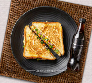 Veg Toast Sandwich + Cold Drinks [200Ml]