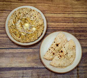 Butter Bhakhri + Fulka Roti (2 pieces)