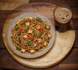 Paneer Noodles + Plain Cold Coffee