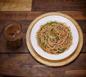 Veg Noodles + Plain Cold Coffee