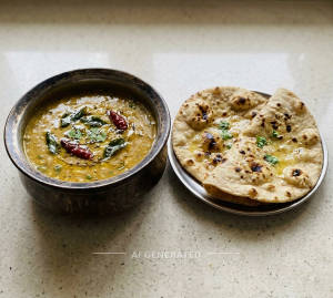 Dal Fry + Tandoori Roti (2 Pieces)   