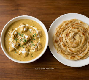 Chicken Mogulai + Parotta (1 piece)