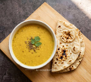 Plain Dal + Tandoori Roti Plan (2 Pieces)