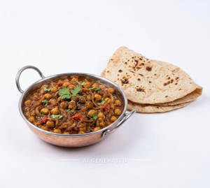 Chana Masala + Roti Tawa Plain (2 pieces)