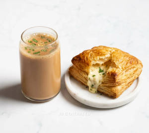 Cheese Puff + Adrak Pudina Chai