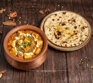 Handi Paneer + Tanduri Roti (1 Piece)